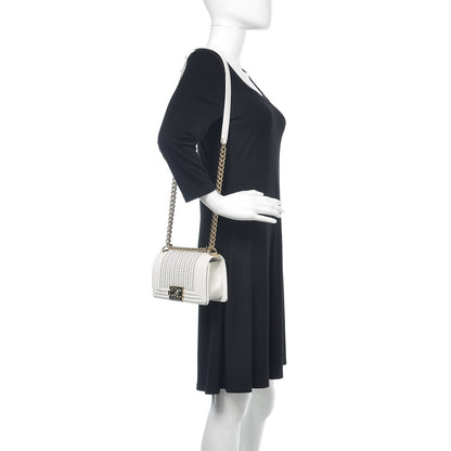 Chanel Calfskin Pearl Small Boy Flap White 2 of 16