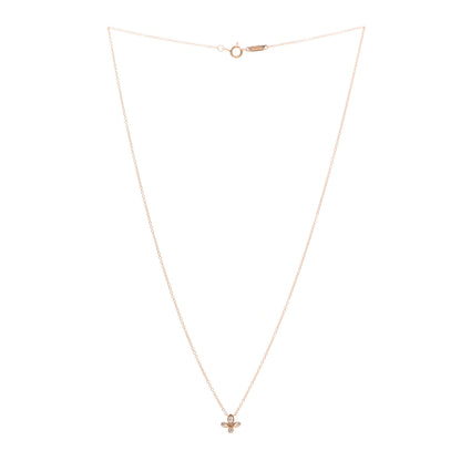 Tiffany 18K Rose Gold Diamond Fleur de Lis Pendant Necklace 3 of 5