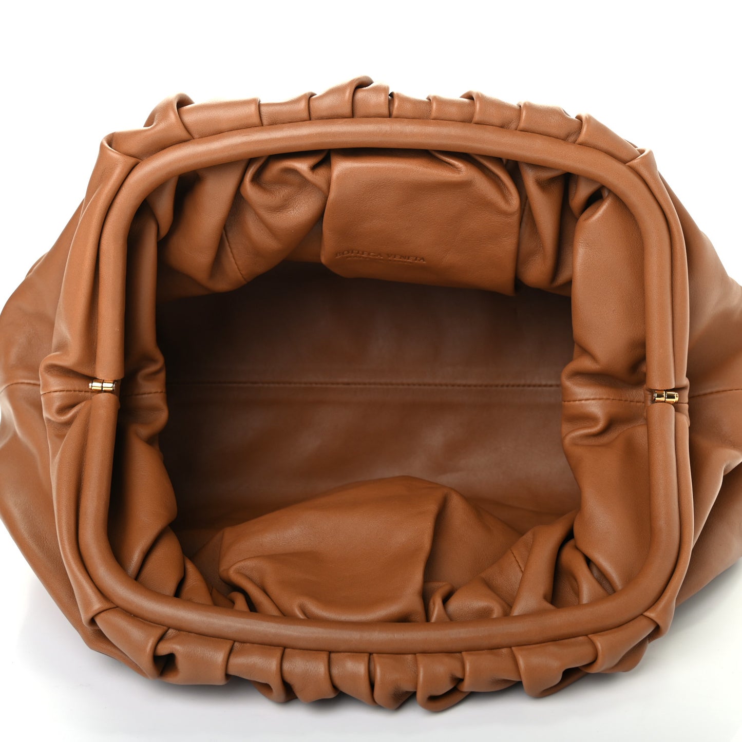 Smooth Butter Calf The Pouch Oversized Clutch Cammello