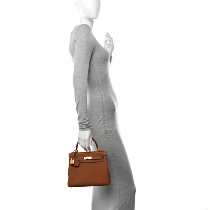 Hermes Togo Kelly Retourne 25 Gold 2 of 11