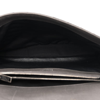 Saint Laurent Sheepskin Matelasse Chevron Monogram Large College Satchel Dark Anthracite 5 of 11