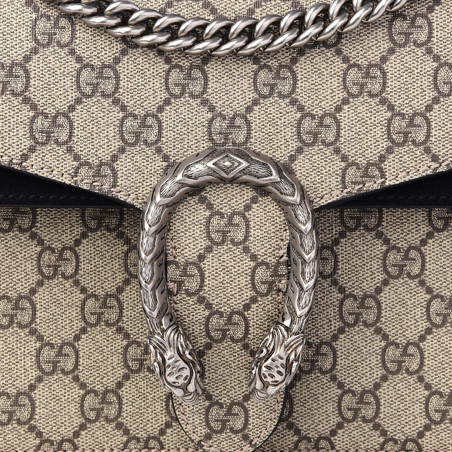 GG Supreme Monogram Small Dionysus Shoulder Bag Black