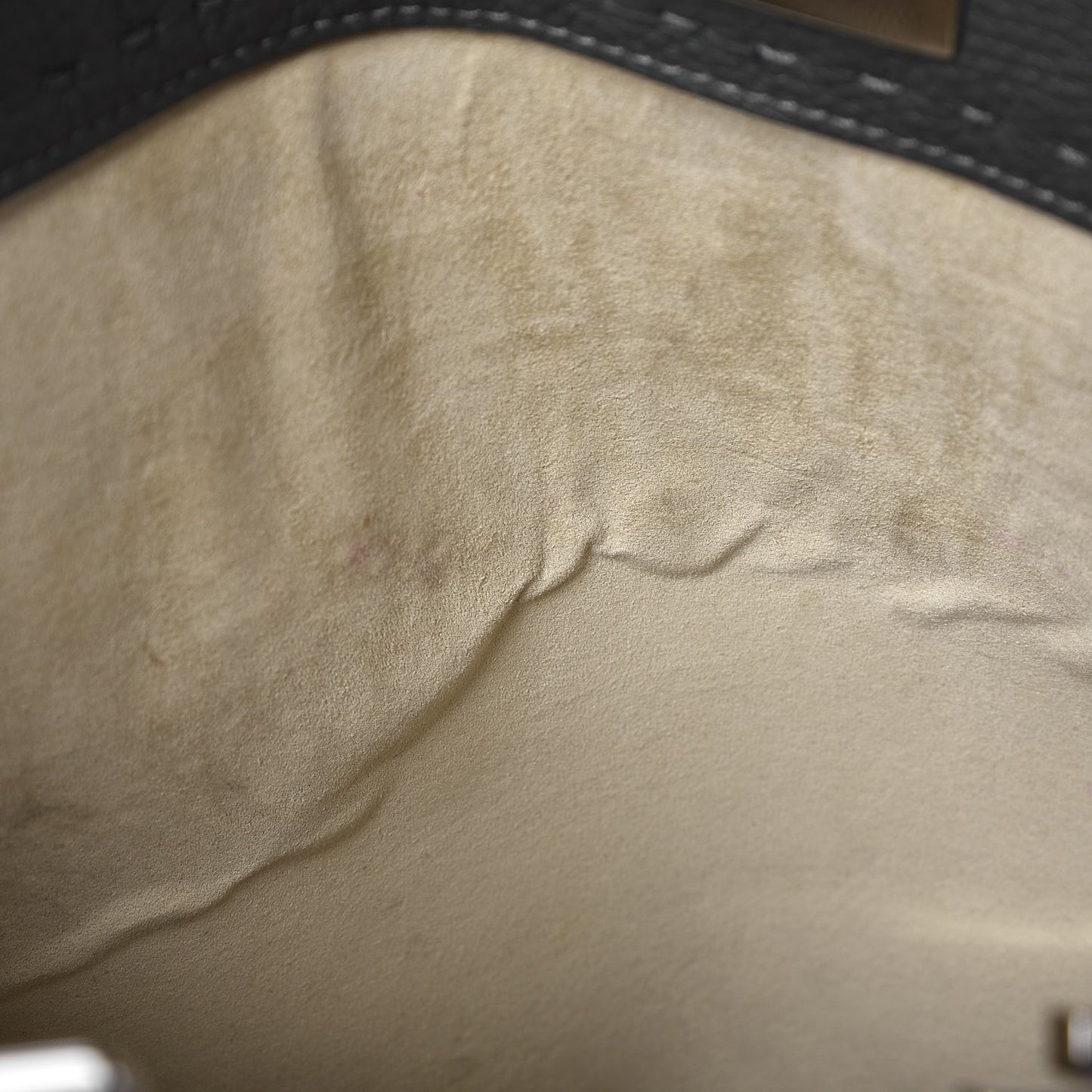 Cuoio Romano Selleria Bi-Color Large Peekaboo Iconic Satchel Asfalto Latte