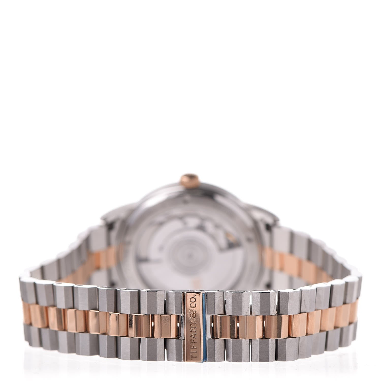 Tiffany Stainless Steel 18K Rose Gold 34mm CT60 3-Hand Automatic Watch 4 of 9