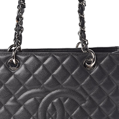 Chanel Caviar Quilted Grand Shopping Tote GST Dark Grey 10 of 10