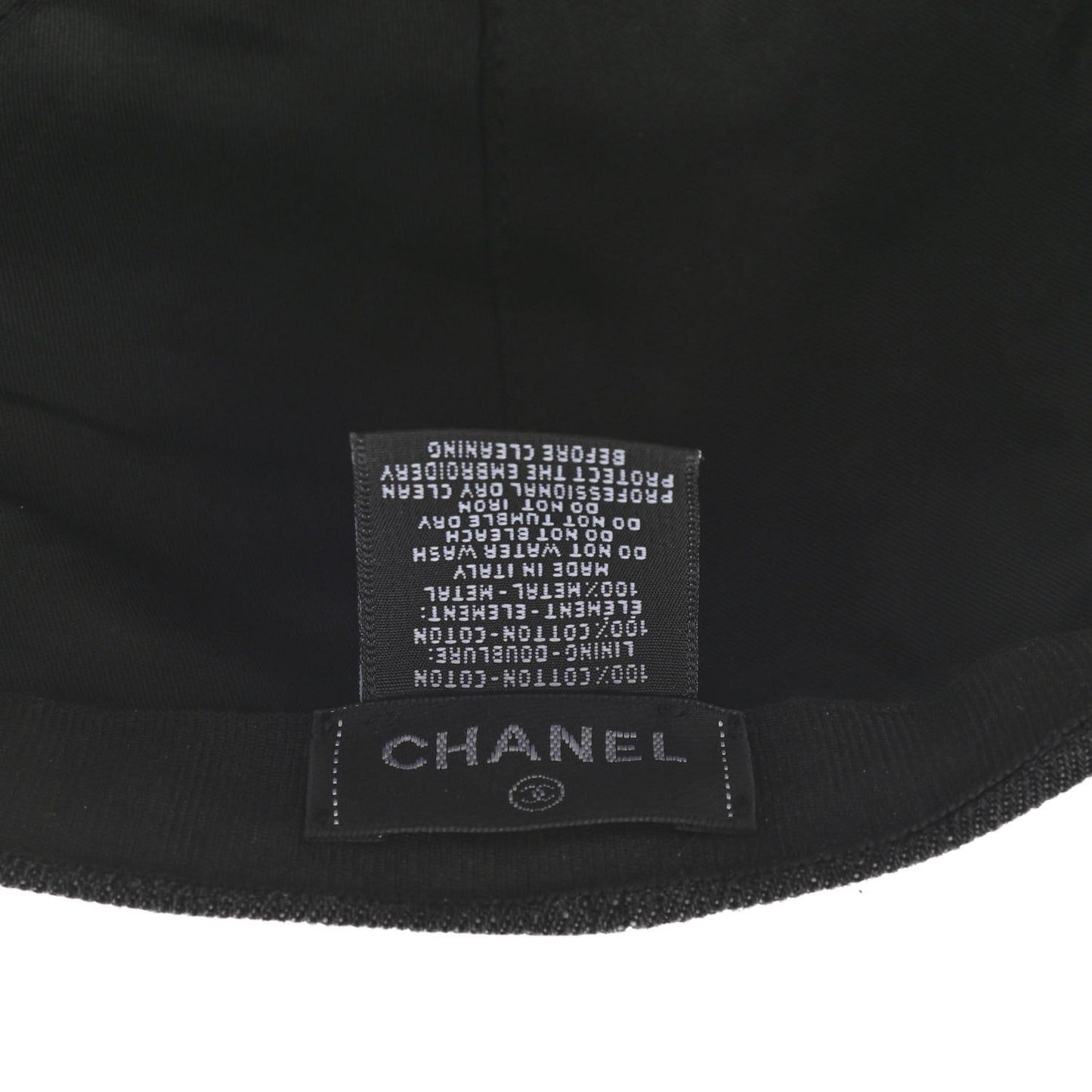 Cotton Sequin CC Cap Hat Black