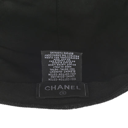 Chanel Cotton Sequin CC Cap Hat Black 8 of 8