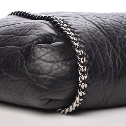 Stella McCartney Shaggy Deer Shearling Chain Falabella Tote Black 8 of 9