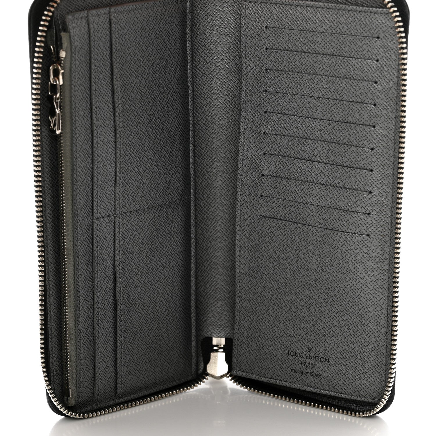 Louis Vuitton Taigarama Vertical Zippy Wallet Silver 6 of 10