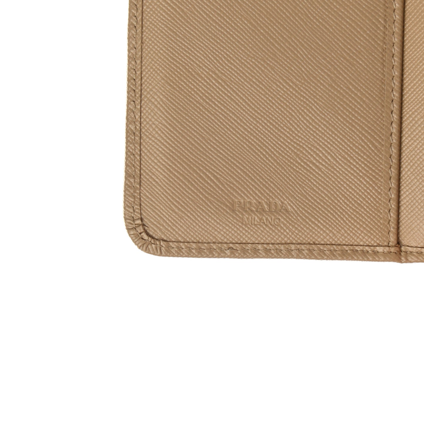 Saffiano Metal Compact Wallet Cammeo