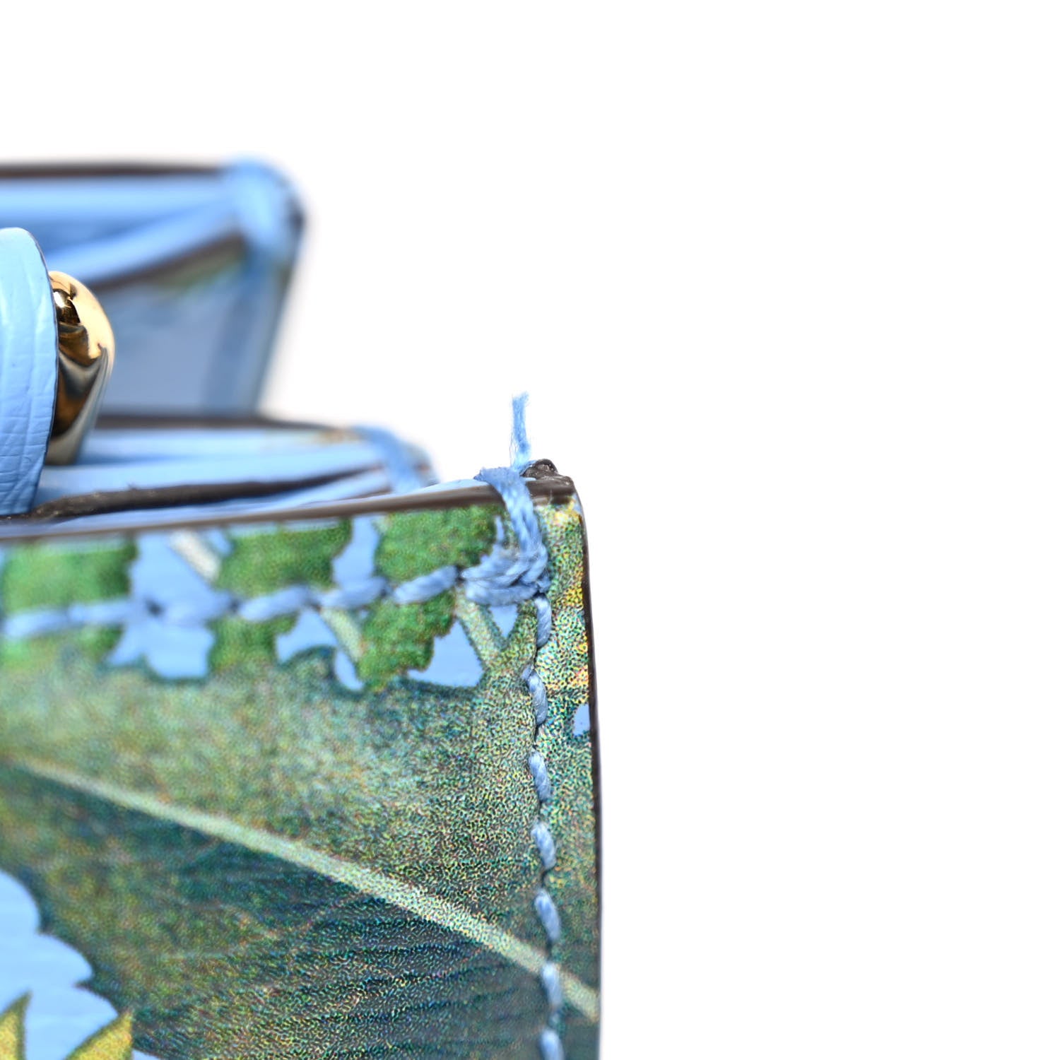 Gucci Calfskin Bamboo Web New Flora Small Nymphaea Top Handle Bag Azure 11 of 11