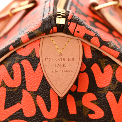 Louis Vuitton Monogram Graffiti Speedy 30 Orange 7 of 10