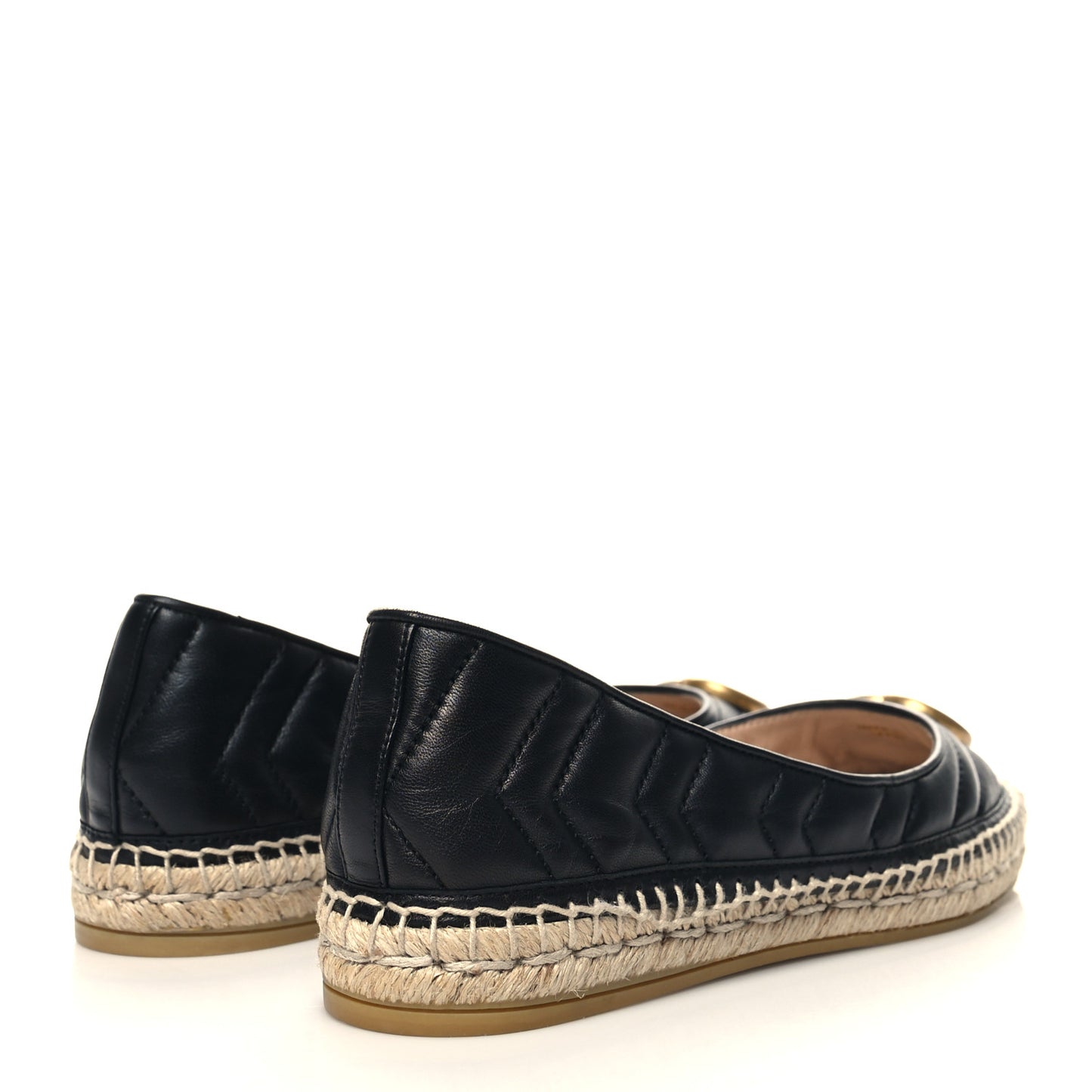 Nappa Matelasse GG Marmont Espadrilles 37.5 Black