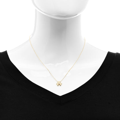 Van Cleef & Arpels 18K Yellow Gold Diamond Mini Frivole Pendant Necklace 2 of 6