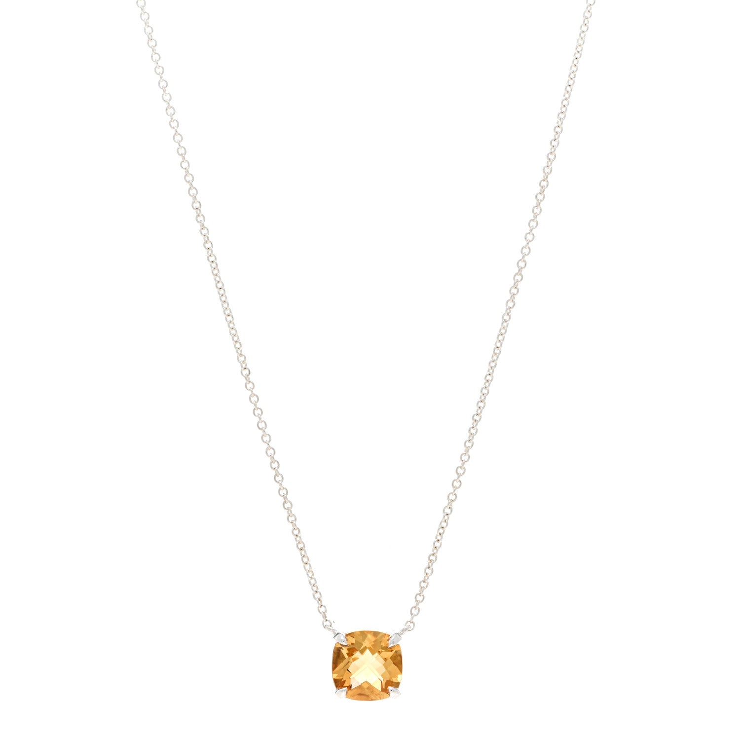 Tiffany Sterling Silver Citrine Sparklers Pendant Necklace 1 of 4