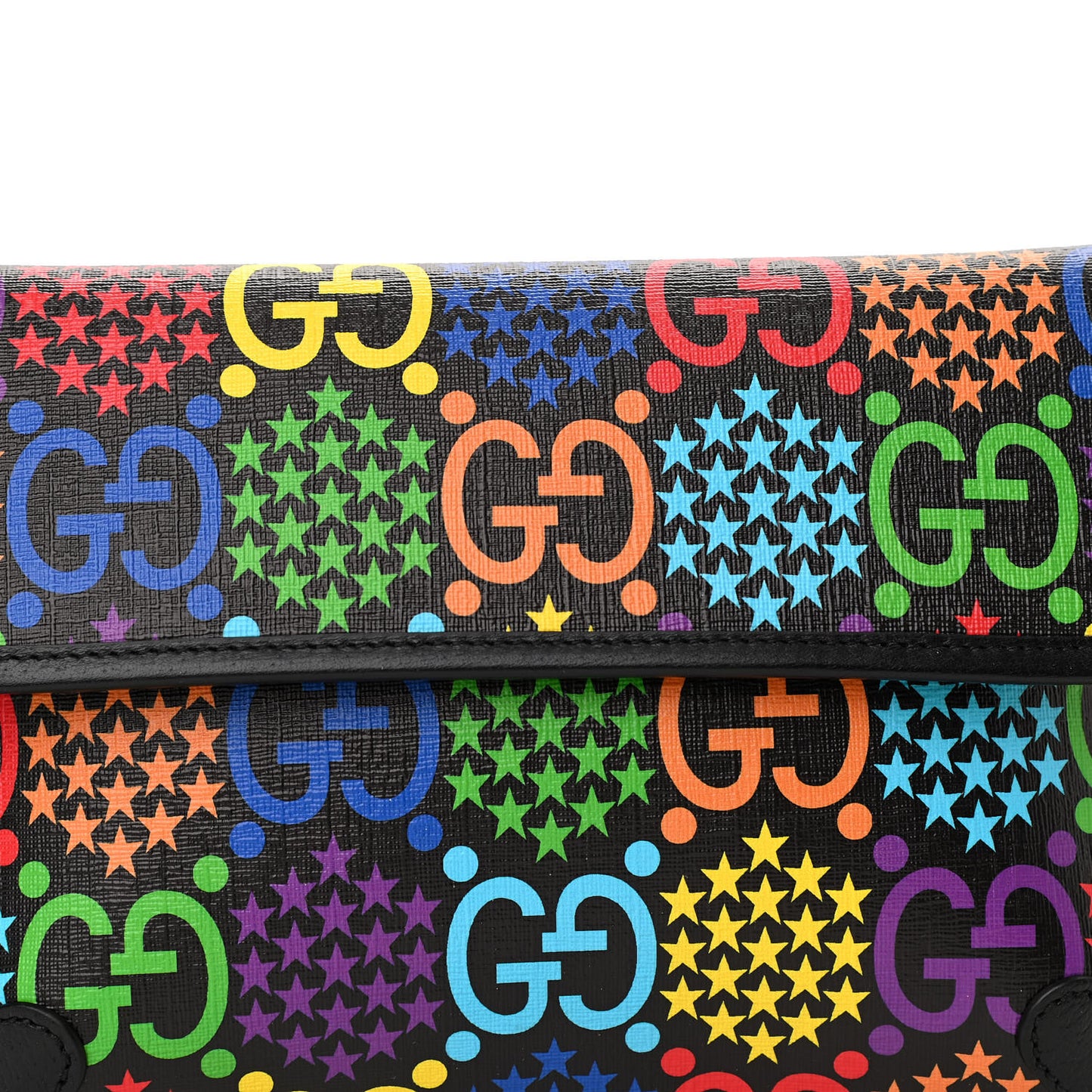 GG Supreme Monogram Psychedelic Slim Belt Bag Black