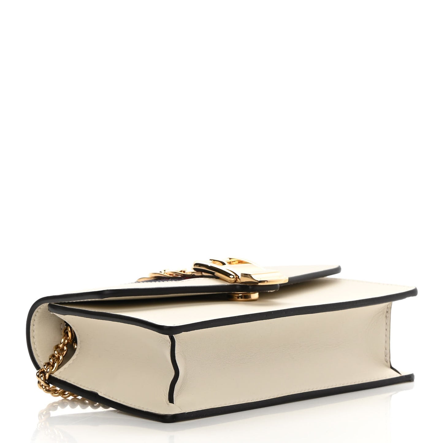 Calfskin Super Mini Sylvie Chain Shoulder Bag White