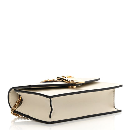 Gucci Calfskin Super Mini Sylvie Chain Shoulder Bag White 4 of 11