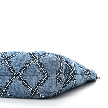 Chanel Denim Quilted Stitched Small Chanel 22 Blue 11 of 11