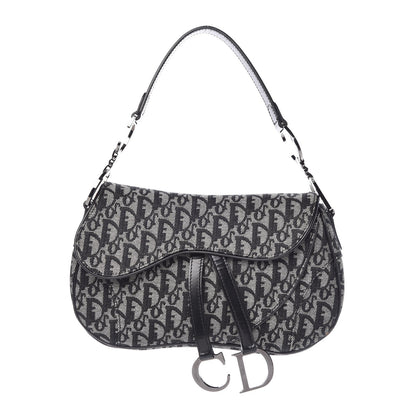 Christian Dior Monogram Double Saddle Bag Black 1 of 10