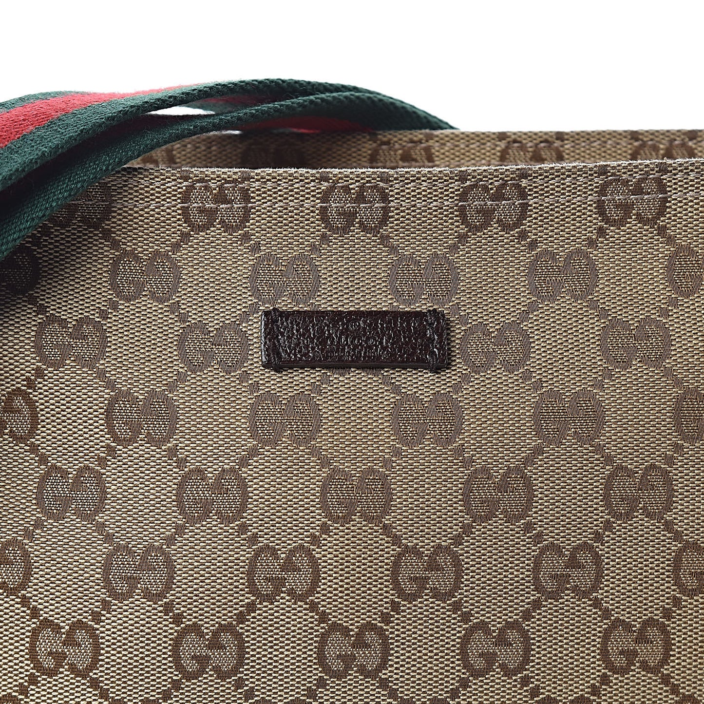 Monogram Web Small Flat Messenger Crossbody Dark Brown