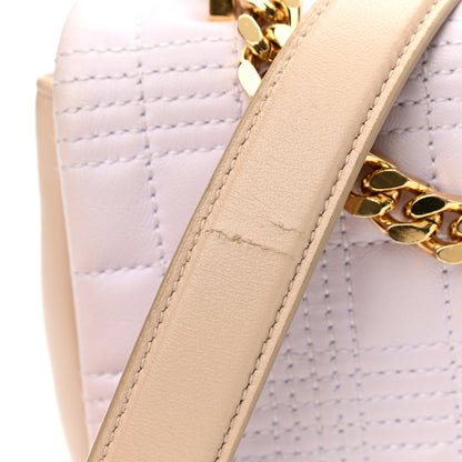 Burberry Lambskin Quilted Small Lola Bag Pale Thistle Soft Fawn 13 of 19
