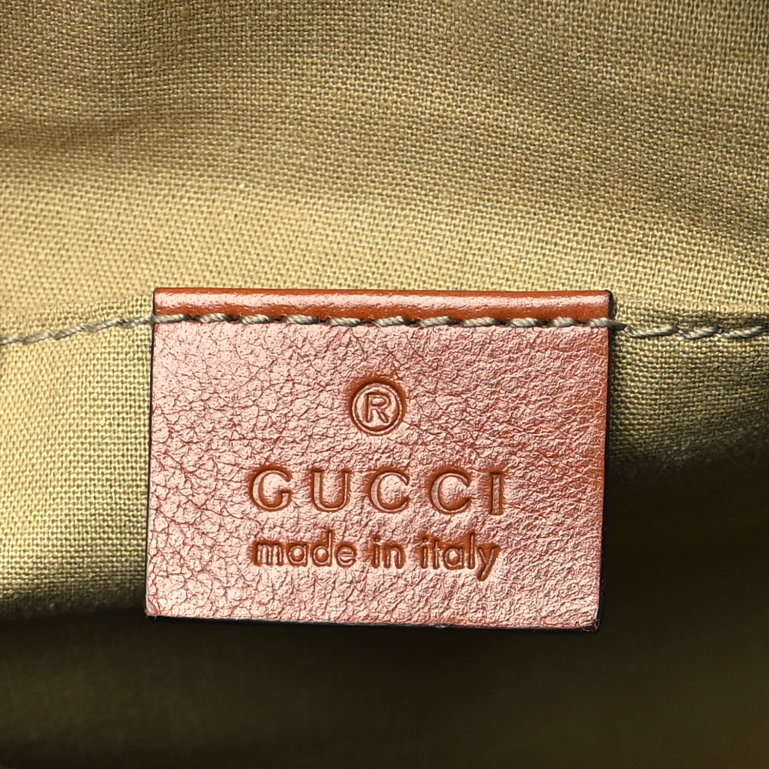 Gucci Vintage Canvas Web Shoulder Bag Sand Cuir 6 of 10