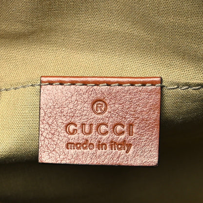 Gucci Vintage Canvas Web Shoulder Bag Sand Cuir 6 of 10