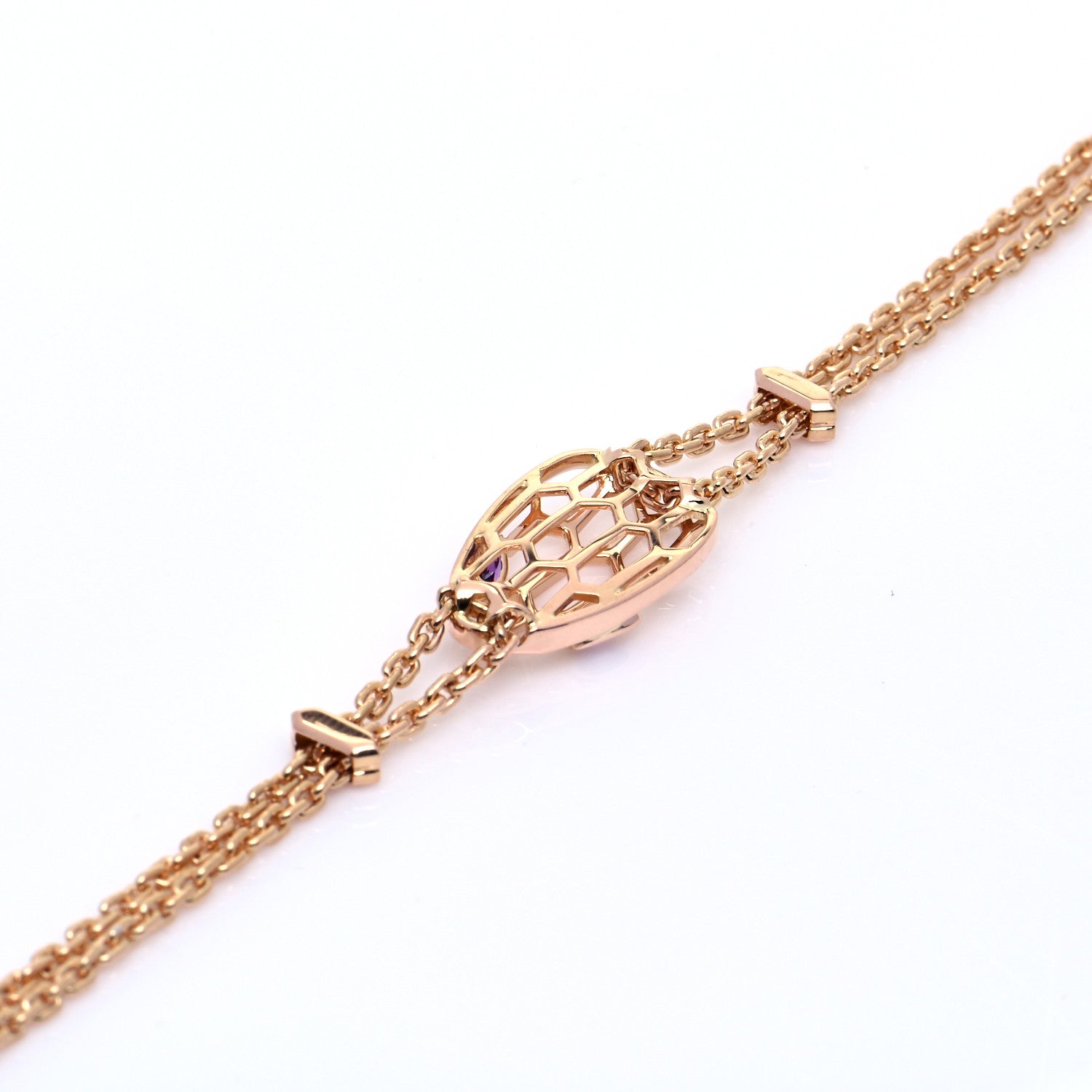 Bulgari 18K Rose Gold Amethyst Serpenti Seduttori Bracelet 7 of 8