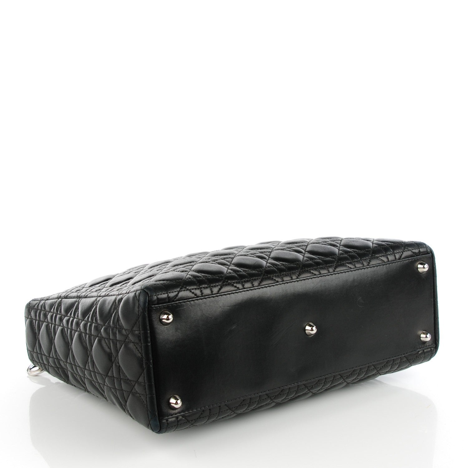 Christian Dior Lambskin Cannage Large Lady Dior Black 4 of 7