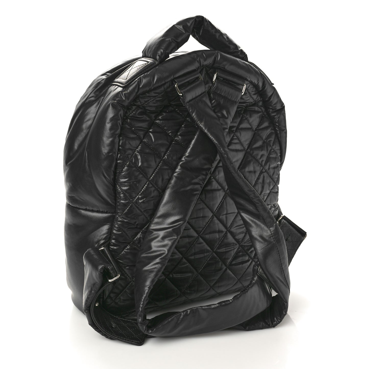 Nylon Quilted Coco Cocoon Backpack Black
