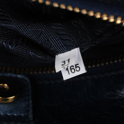 Prada Vitello Shine Tote Denim 10 of 20