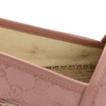 Gucci Monogram Espadrilles 37.5 Soft Pink 10 of 11