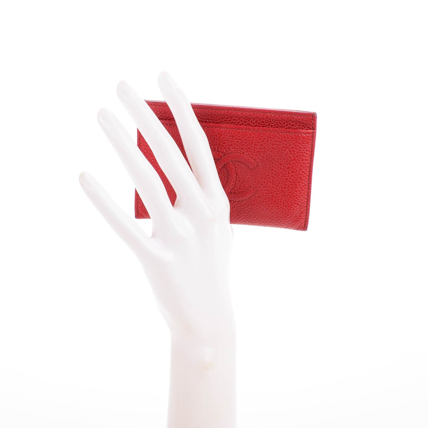 Chanel Caviar Timeless CC Card Holder Red 2 of 9