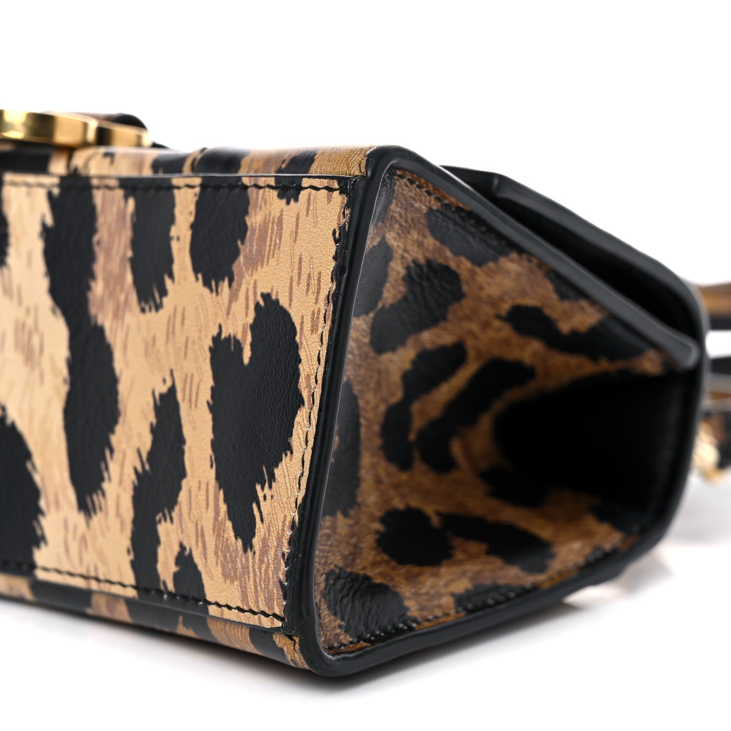 Balenciaga Smooth Calfskin Leopard Print Hourglass Top Handle Bag XS Beige 8 of 11
