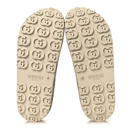 Gucci Cubic Rubber GG Monogram Womens Interlocking G Platform 42mm Slide Sandals 42 Beige Ebony 7 of 12