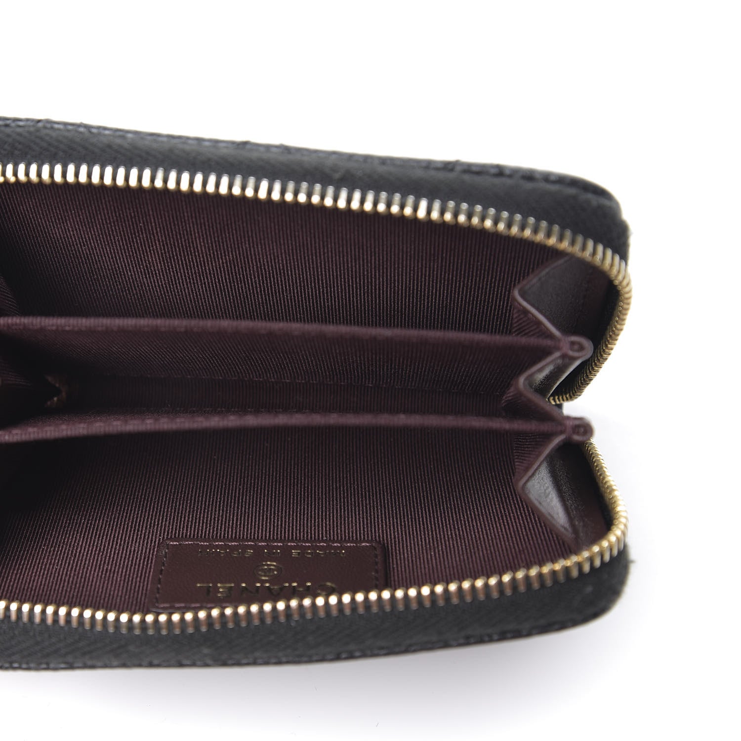 Chanel Caviar Quilted Zip Coin Purse Black 4 of 7