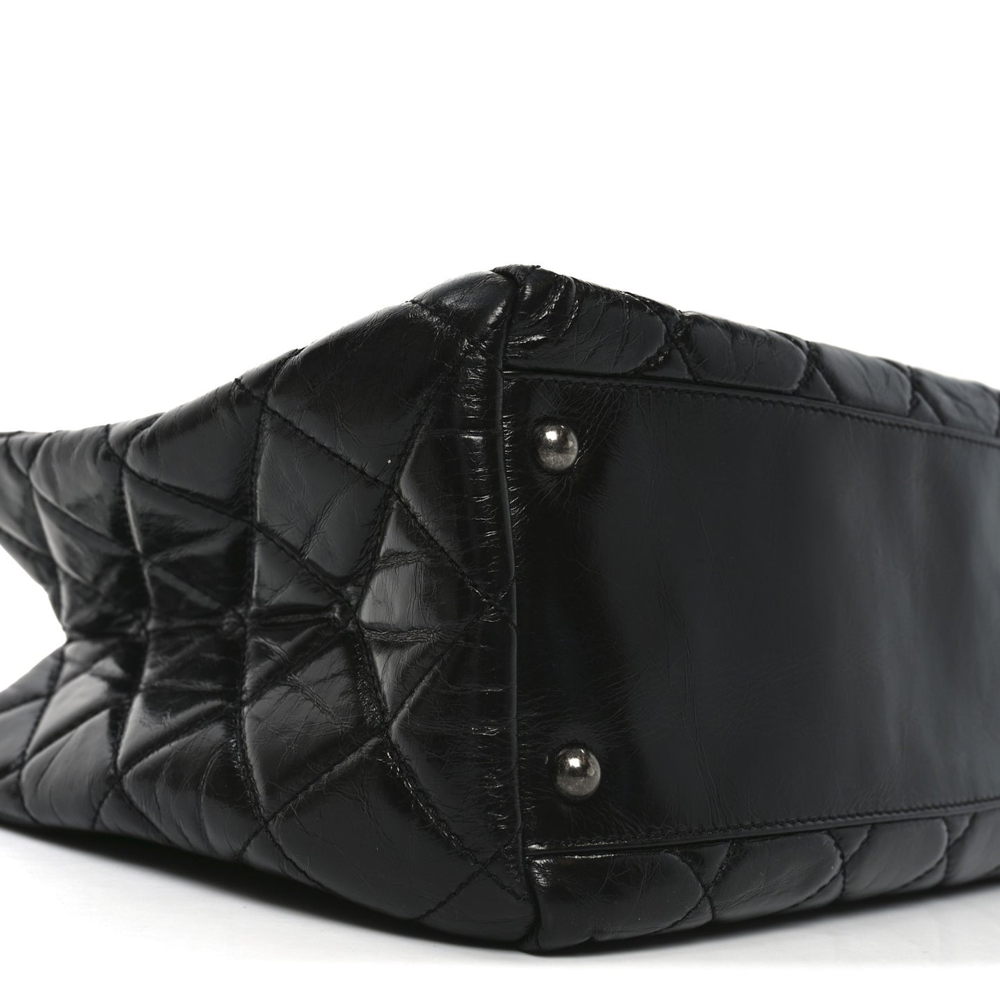 Calfskin Quilted Small Coco Soft Tote Black