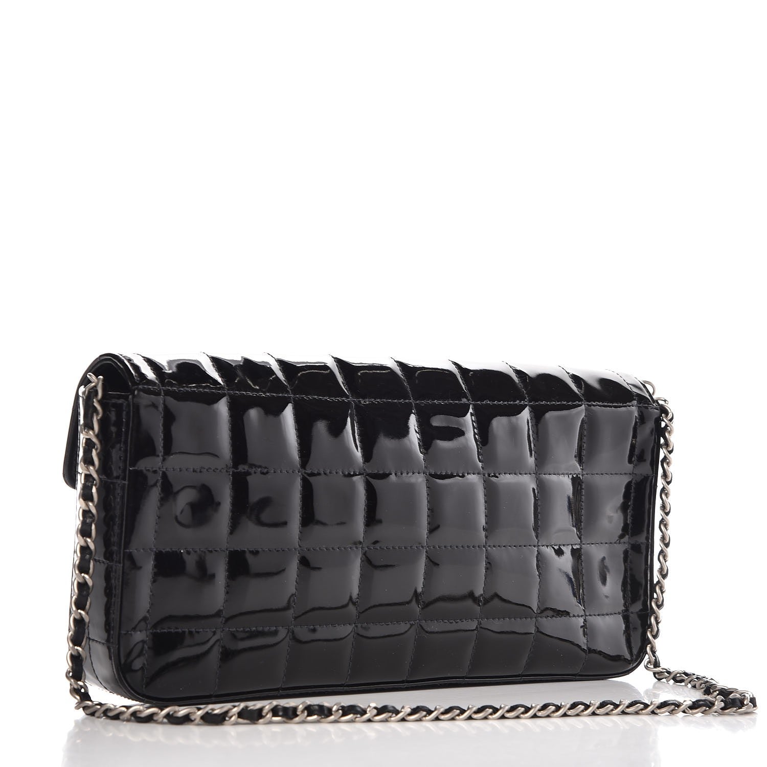 Chanel Patent East West Chocolate Bar Flap Black 3 of 9