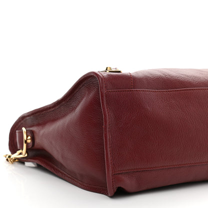 Balenciaga Shiny Goatskin Gold Metallic Edge Hardware City Rouge Brique Rouge Grenade 10 of 11