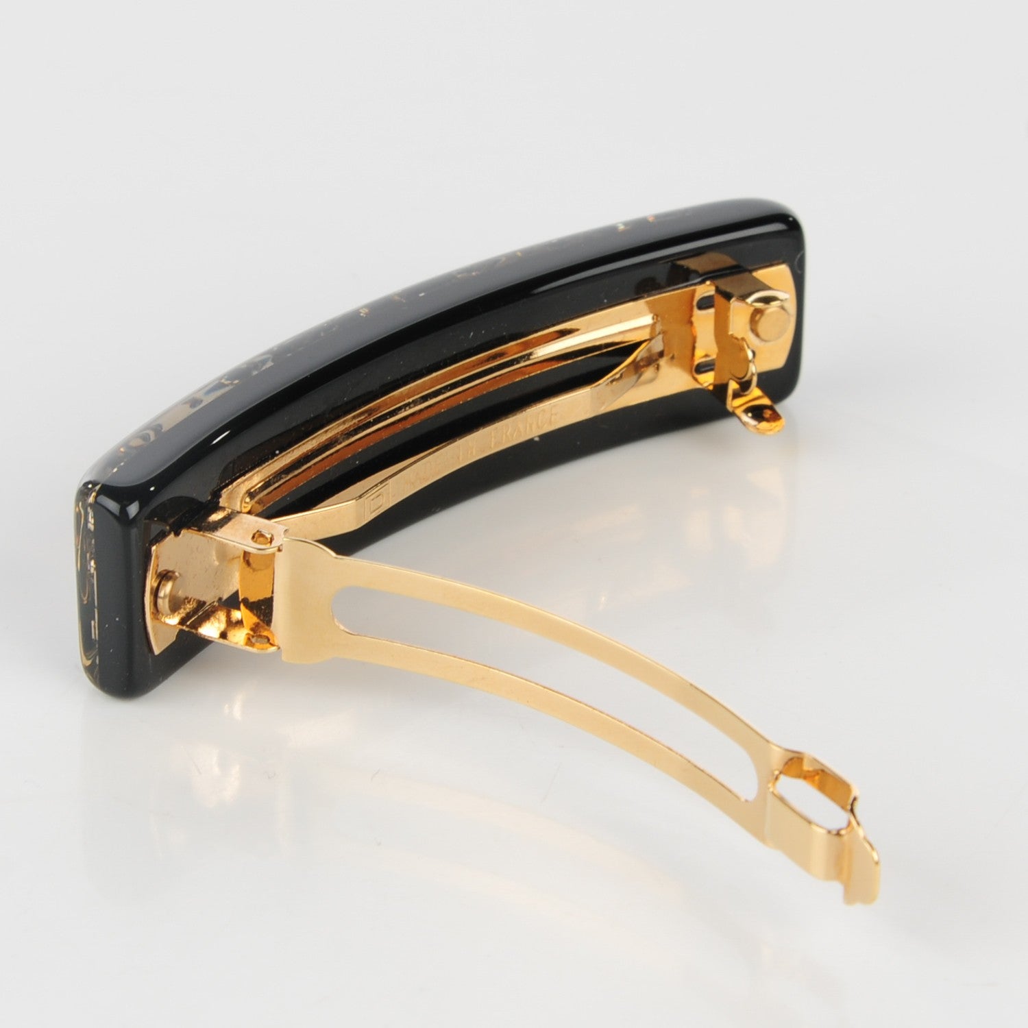 Louis Vuitton Resin Swarovski Crystal Inclusion Barrette GM Black 3 of 5
