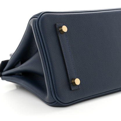 Hermes Evercolor Shoulder Birkin Light 29 Bleu Abysse 9 of 11