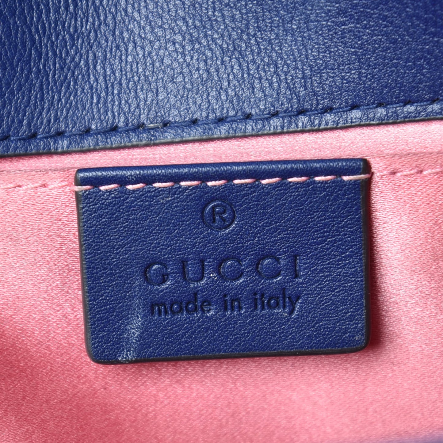 Velvet Matelasse Mini GG Marmont Shoulder Bag Cobalt Blue