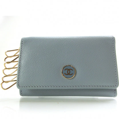 Chanel Leather Key Holder Light Blue 1 of 7