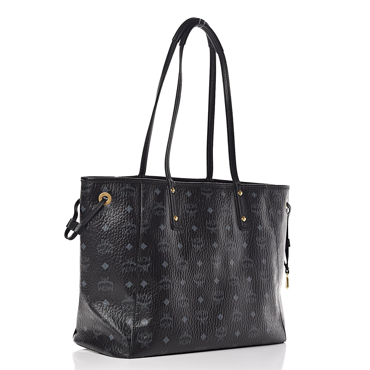 MCM Visetos Medium Project Reversible Shopper Tote Black 5 of 15