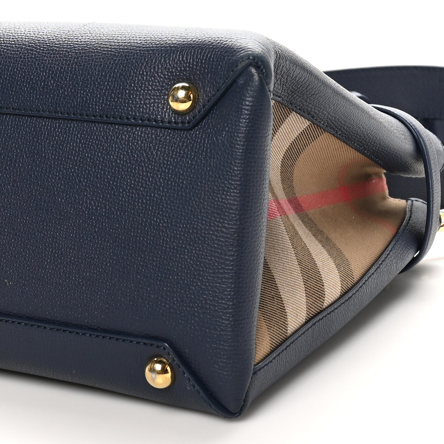 Derby Calfskin Vintage Check Medium Banner Tote Regency Blue