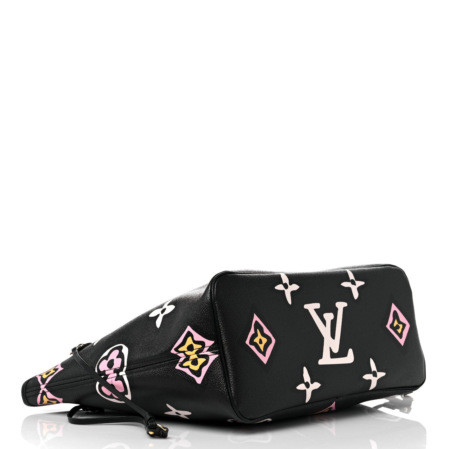 Monogram Giant Wild At Heart Neverfull MM Black