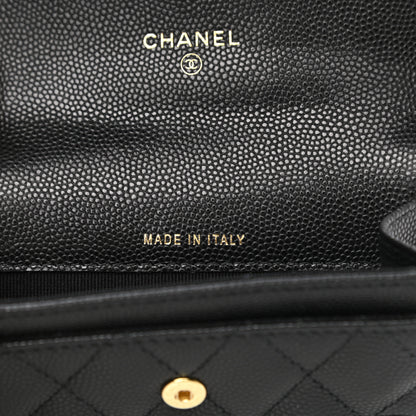 Chanel Caviar Quilted Boy Flap Card Holder Black 7 of 9