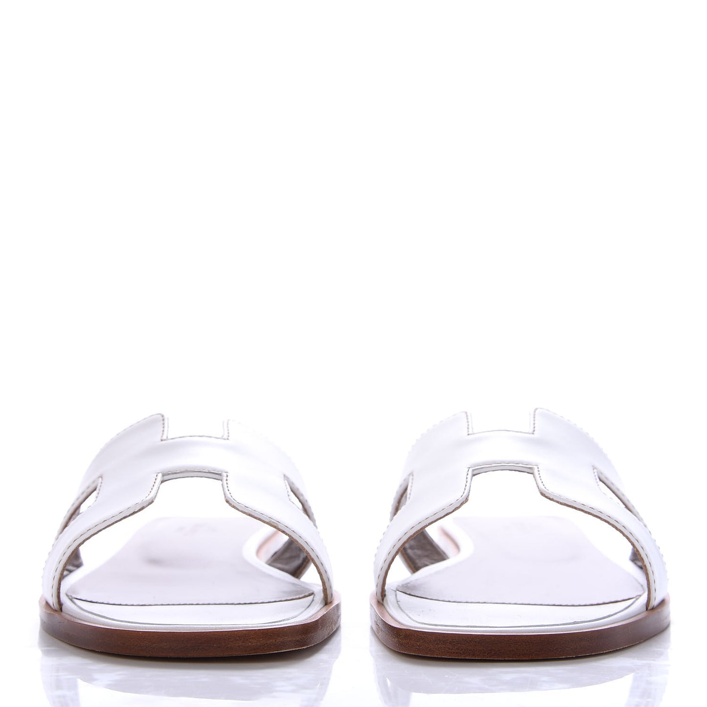 Box Calfskin Oran Sandals 37 White