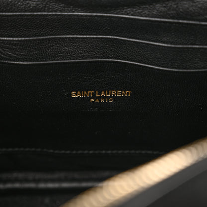 Saint Laurent Grain De Poudre Matelasse Monogram Mini Lou Camera Bag Black 6 of 11